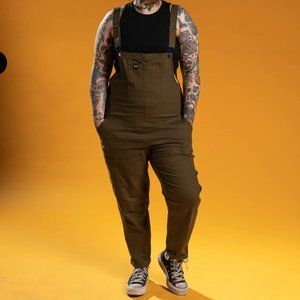 Tomboy Butterfly/Girrlscout - The Billie Overalls - Dark Olive (Size M)